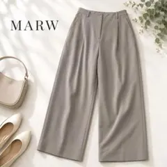 良品⭐️MARW セミワイド タックパンツ グレー　スラックス　近年　36
