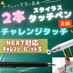 タッチペン2本 チャレンジタッチ スマイルゼミ チャンレンジパッドNEXT　黒