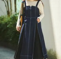 Ciaopanic チャオパニック　デニムプリーツキャミワンピース