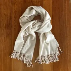 【美品】トゥモローランド ストール カシミヤ カシミア 100% 大判 ホワイト