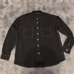 RAGEBLUE レイジブルー 長袖シャツ バンドカラー ブラック S