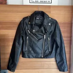 ZARA ブラック ライダースジャケット S