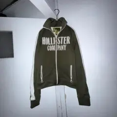 HOLLISTER トラックジャケット ジップ ロゴ入り カーキ y2k 平成のサムネイル