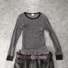 archive border thermal long sleeve y2k