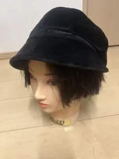ブラック 帽子56センチ