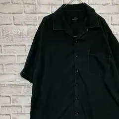 半袖シルクシャツ！アロハ　ブラックXL 16