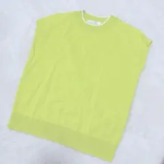 ドゥクラッセ Sサイズ　イエロー UV フレンチスリーブ 半袖ニット