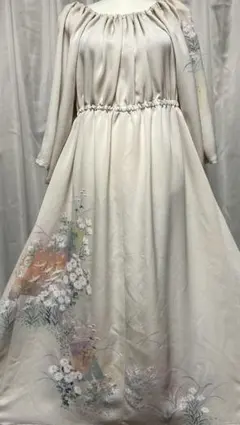 正絹 訪問着 着物リメイク ロングドレス セミオーダー 2025年最新】訪問着リメイクワンピースの人気アイテム - メルカリ