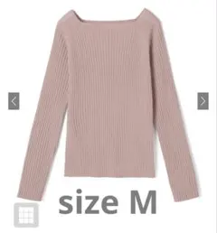 GRL スクエアネックリブニットトップス[rut072] ライトピンク