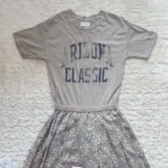 ♡DISCOAT VINTAGE♡シャツワンピース　ボタニカル　リメイク風　Ｆ