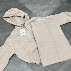 lip service リップサービスケーブルニットフード付きセットアップ s