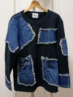 seeks bergere 70 デニムパッチワークスウェット