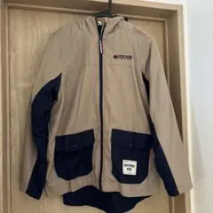 OUTDOOR フード付きジャケット Lサイズ ベージュ/ネイビー