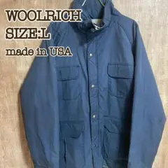 Woolrich ウールリッチ 80s USA製 中綿ジャケット ネイビー L