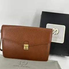 タグ付き新品 牛革 ミラショーン ブラウン ショルダーバッグ 編み込み 