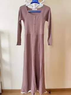 archives ピンク ロングラメニットワンピース 長袖