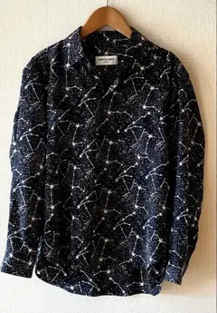 SAINT LAURENT PARIS サンローラン 星柄 シャツ ブラック