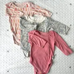 ユニクロ/長袖ボディスーツ/70サイズ/3枚セット