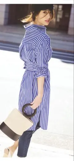 「美品」PLST プラステ シャツワンピース ベージュ