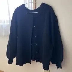 グローバルワークリッチライトニットカーディガンブラックF