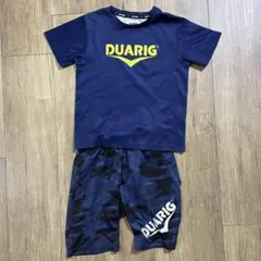 DUARIG ネイビー Tシャツ 迷彩柄ショートパンツ