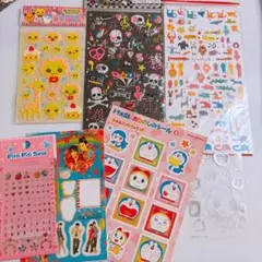 平成レトロ 当時物 シール まとめ売り セット 反射シール 動物 ドラえもん