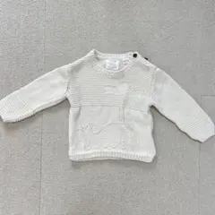 ZARA BABY アイボリー サマーニット クジラ柄 80cm