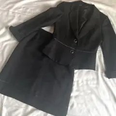 スカートスーツセット　L 黒　美品