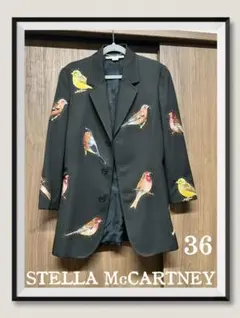 STELLA McCARTNEY 鳥刺繍 テーラードジャケット 36のサムネイル