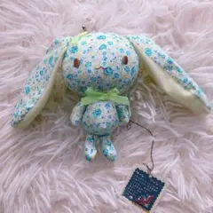 タグ付き シナダ アトリエとよ子 花柄うさぎ ぬいぐるみ タッジーマッジー ♥
