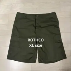 【試着のみ】ROTHCOロスコ ミリタリー ハーフ カーゴパンツ カーキ XLのサムネイル