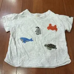 petit main 海の生き物 刺繍Tシャツ　100cm