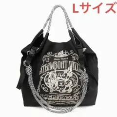 ミッキーマウス　刺繍　大容量　エコバッグ　トートバッグ　ナイロン　ショルダー付き