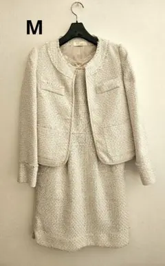 レディースフォーマルセット　ツイードジャケットとワンピース　Mサイズ