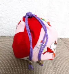 リバーシブル　巾着袋　ハンドメイド