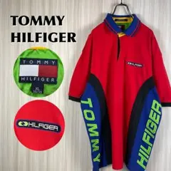【激レア】トミーヒルフィガー ビッグロゴ 切替 ビッグサイズ 半袖ラガー XL