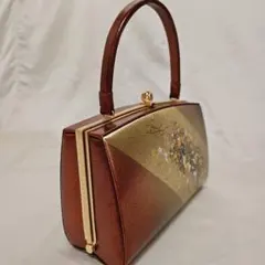 【和装用バッグ】★ ゴールドブラウン★ボックス型