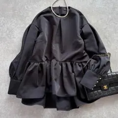 極美品 ツルバイマリコオイカワ 24AW 定価2.7万 Quinn ブラック 黒