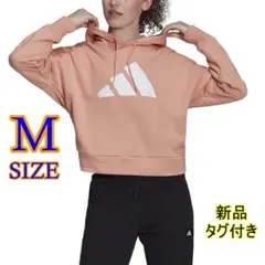 新品タグ付き Mサイズ⭐️ アディダス フューチャーアイコン パーカー ピンク