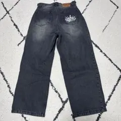 [今だけ限定価格！]<即完売商品>9090ブラックデニム ワイドレッグ