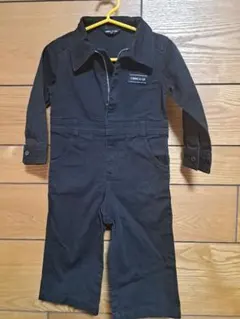 COMME CA ISM ブラックオーバーオール