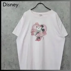 古着 90s ディズニー ミニーマウス レディース Tシャツ ピンク XLのサムネイル