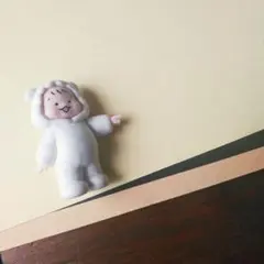 ガチャ おおのたろう モコモコ赤ちゃんコレクション たっち ホワイト ミニチュア