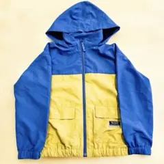 【美品】F.O.KIDS マウンテンナイロンパーカー 140cm 青×ベージュ