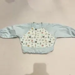 アンパンマン　 お食事エプロン　長袖　ブルー