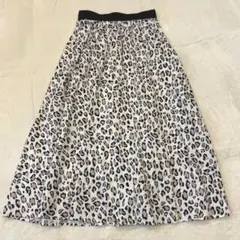 SHEIN シーイン　ロングスカート　ヒョウ柄　レオパード　ウエストゴム　M