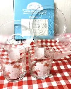 Hello Kitty 30周年　40周年　皿　ボウル　ガラス　エンジェルキティ