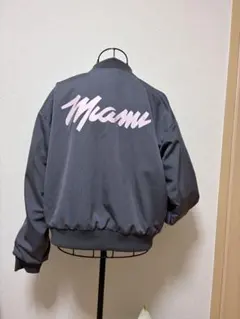 ピンク グレー リバーシブル ブルゾン ジャンパー