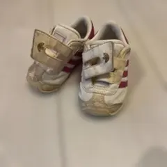 adidas ベビーシューズ ホワイト/ピンク