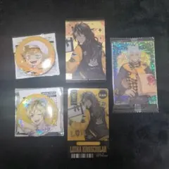 ツイステ レオナ ラギー ジャック 缶バッジ ウエハース カード